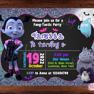 Vampirina Invitation - Vampirina Birthday Party - Vampirina Invites - DIGITAL FILE