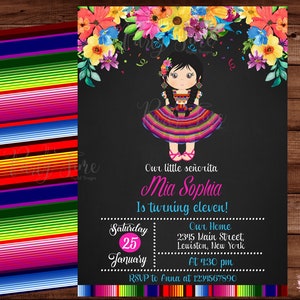 Mexican Invitation - Mexican Party Invitation - Fiesta Invitation - Fiesta Birthday Invitation - Invitación Fiesta Mexicana. DIGITAL FILE
