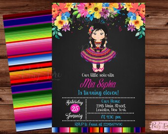 Mexican Invitation Mexican Party Invitation Fiesta - Etsy Israel