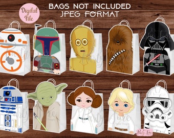 Star Wars Party Favor Bag - Star Wars Favor Bag - Star Wars Treat Bags - Favor Bag - DIGITAL FILE (You Print)