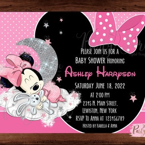 Minnie Mouse Baby Shower Invitation - Minnie Mouse Invitation - Baby Minnie Mouse Invitation - Baby Shower Invitation - DIGITAL FILE