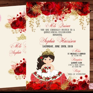 Quinceanera Invitation - Quinceañera Mexican Fiesta Invitation - Mexican Quince Invite - Mexican Invitation - Fiesta Invitation - DIGITAL