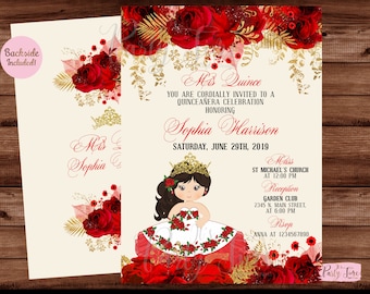 Quinceanera Invitation - Quinceañera Mexican Fiesta Invitation - Mexican Quince Invite - Mexican Invitation - Fiesta Invitation - DIGITAL