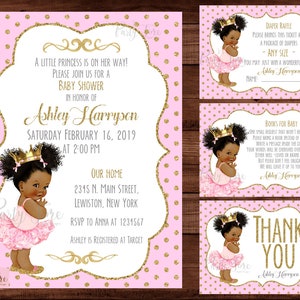 Royal Princess Baby Shower Invitation - Pink and Gold Baby Shower Princess Invitation - Princess Baby Shower Invitation - DIGITAL FILE