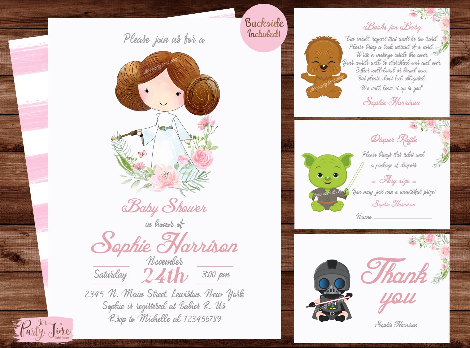 Star Wars Baby Shower Invitation - Star Wars Baby Shower - Star Wars ...