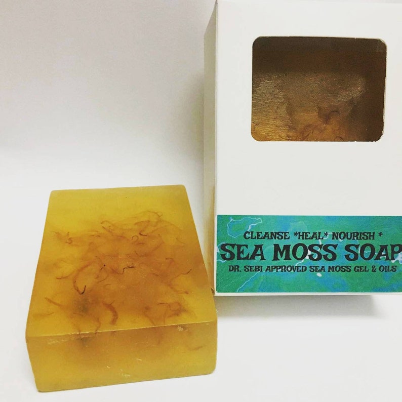 SEA MOSS Soap Dr Sebi Approved oils Infused with Sea Moss Gel 