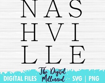 Nashville Shirt, téléchargement instantané, fichiers svg téléchargeables, fichiers svg pour Cricut, fichiers svg pour Silhouette, chemise de voyage pour filles, Nashville