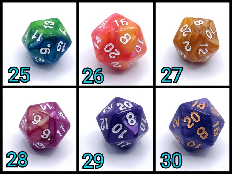 D20 Keychains with Optional Charm image 10