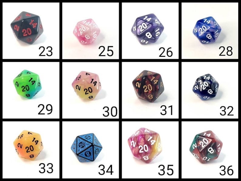 D20 Keychains with Optional Charm image 9