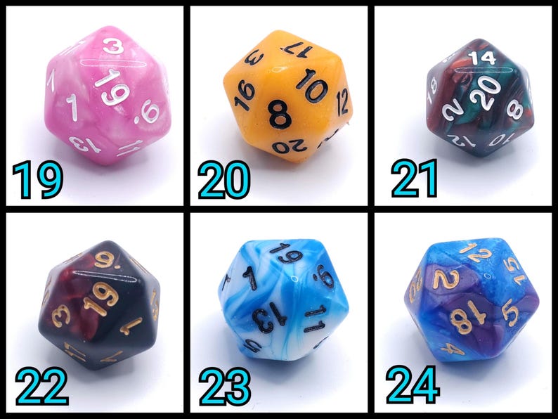D20 Keychains with Optional Charm image 9