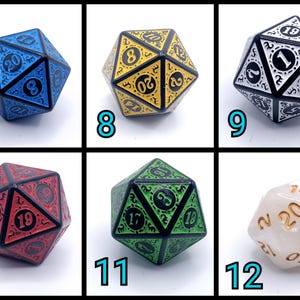 D20 Keychains with Optional Charm image 7