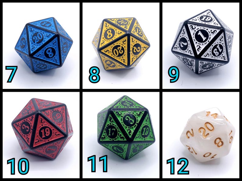 D20 Keychains with Optional Charm image 7