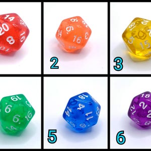 D20 Keychains with Optional Charm image 6