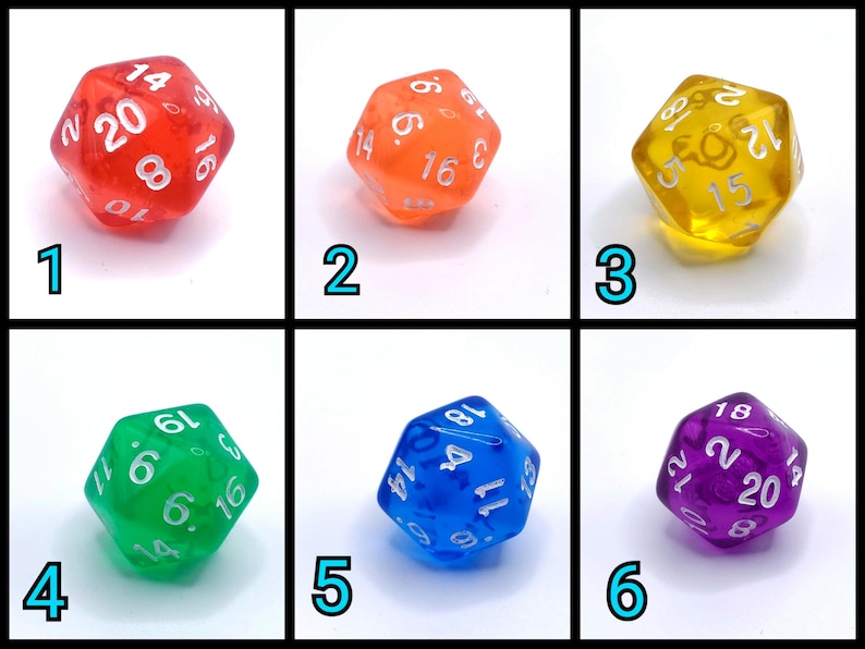 D20 Keychains with Optional Charm image 6