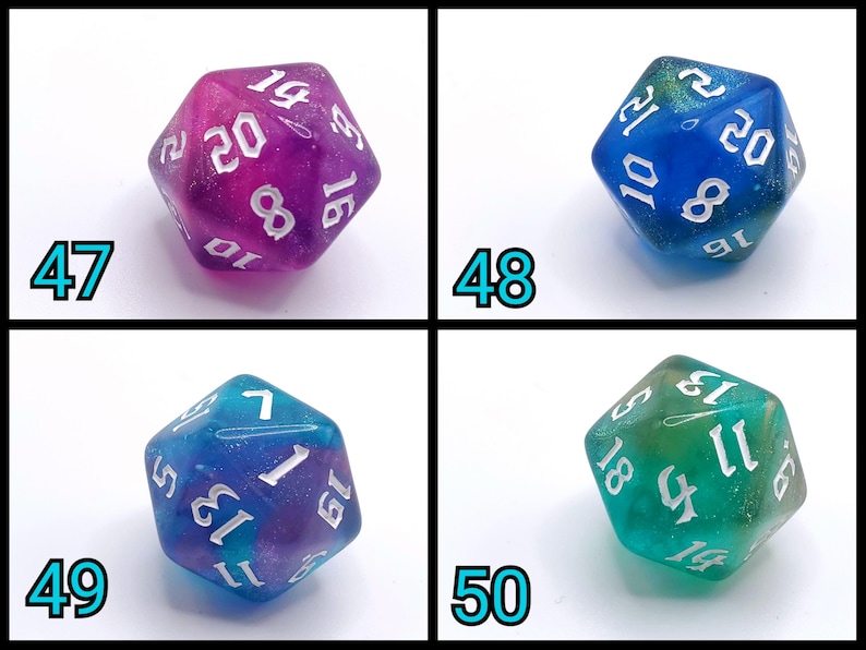 D20 Keychains with Optional Charm image 14