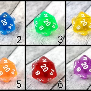 D20 Keychains with Optional Charm image 6