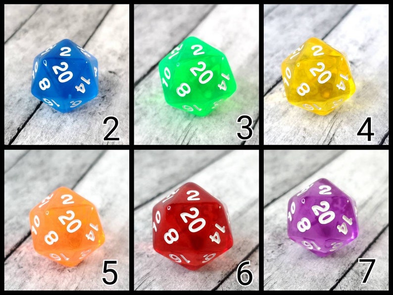 D20 Keychains with Optional Charm image 6