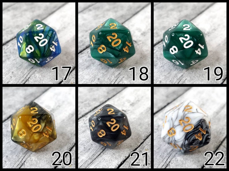 D20 Keychains with Optional Charm image 8