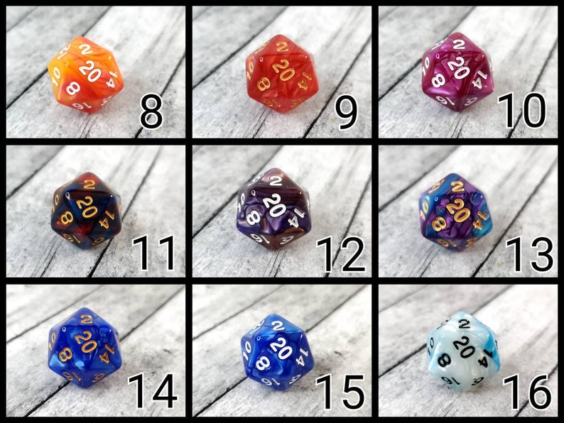 D20 Keychains with Optional Charm image 7