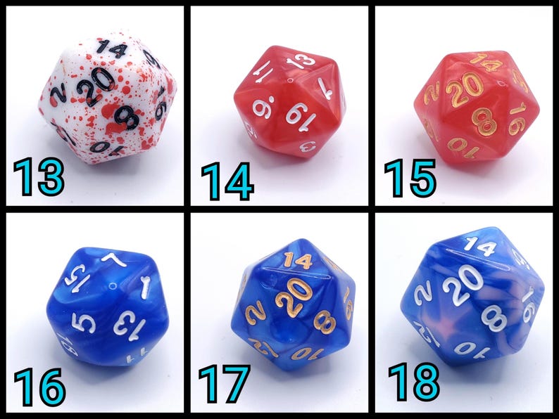 D20 Keychains with Optional Charm image 8