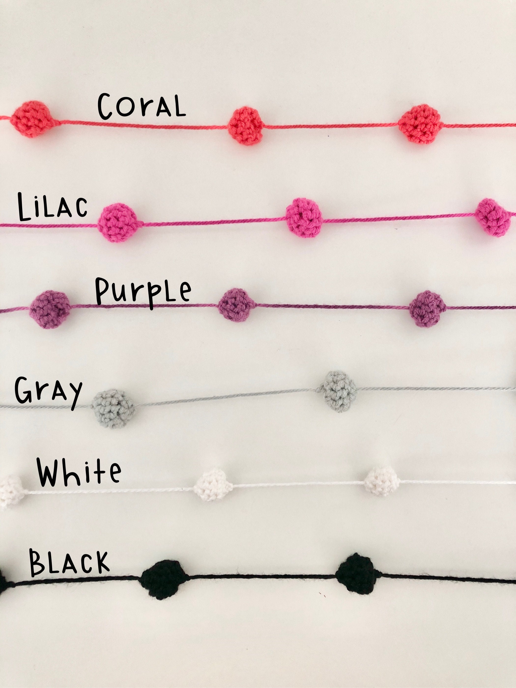 Crochet Ball Garland Etsy