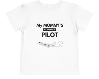 Maglietta per bambini "La mia mamma è la mia pilota preferita" / Maglietta per bambini con aereo, mamma pilota