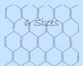 Chicken Wire Embroidery Download - 6 sizes