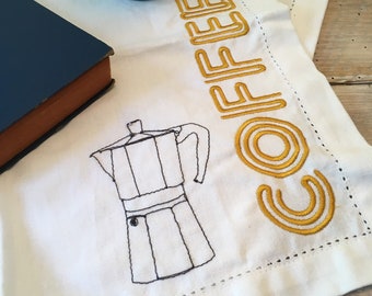 Embroidered Espresso Maker