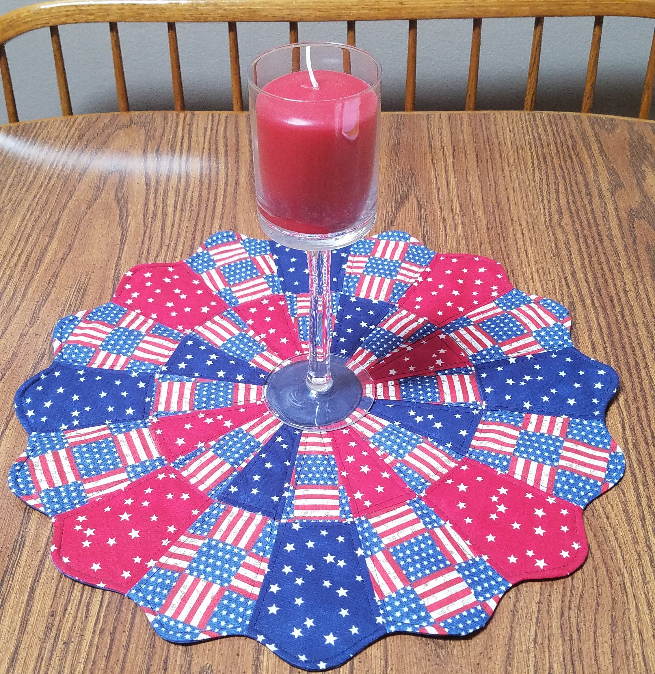 Patriotic Table Topper Candle Mat B07