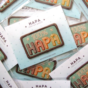 Hapa Iron-On Embroidered Patch image 1