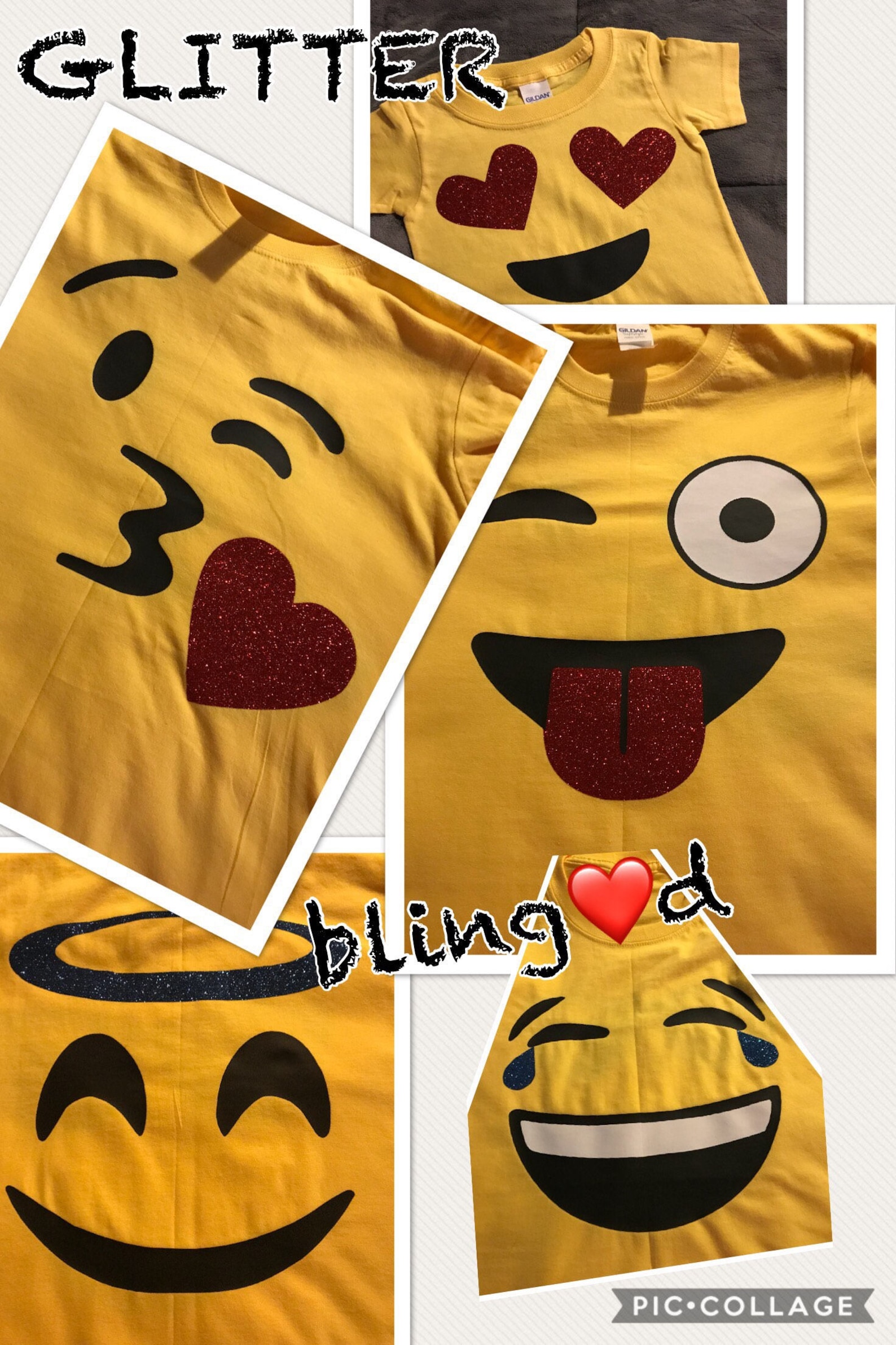 Emoji Tshirtgroup Costumecustom Emoji Shirtsemoji Costume Etsy