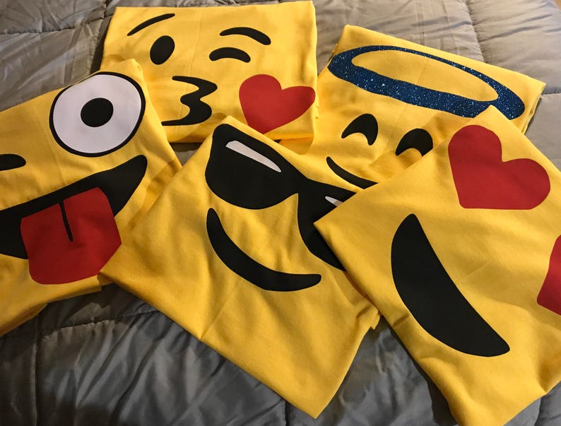 Emoji Tshirt Emoji Shirt Emoji Birthday Heart Eyes Emoji Poop Etsy