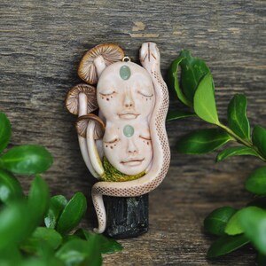 Goddess and Serpent Pendant image 1