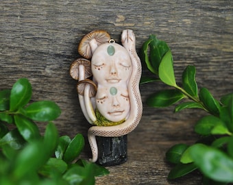 Goddess and Serpent Pendant