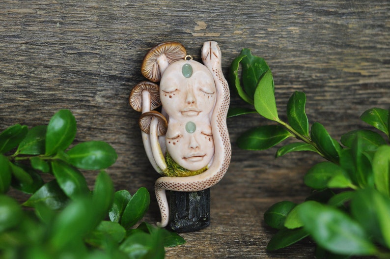 Goddess and Serpent Pendant image 1