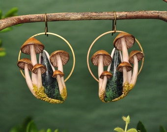 Mushroom Garden Earrings