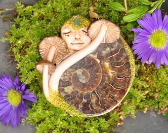 Ammonite Goddess Pendant