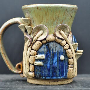 Blue Fairy Door Mug