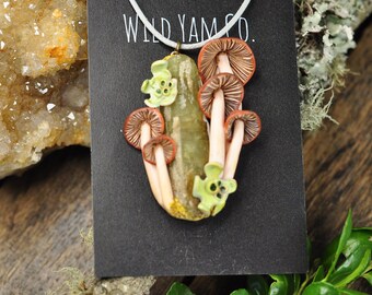 Fungi and Lichen pendant 2