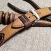 20,22,24mm.Vintage Two-Piece leather WATCH STRAP handmade.Aviator style.Brown and tan color.