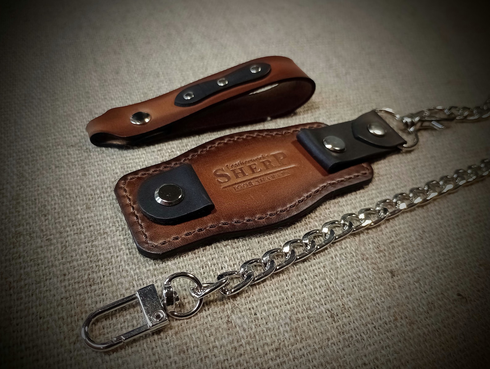 Leather Pocket Watch Fob