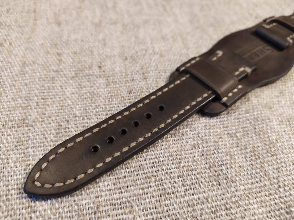 18/20/22/24mm. Genuine Leather Bund STRAP Handmade Minimalist - Etsy