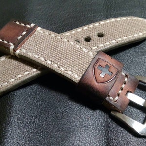 20/22/23/24/26 мм. Ручной винтажный кожаный ремешок для часов в стиле милитари.