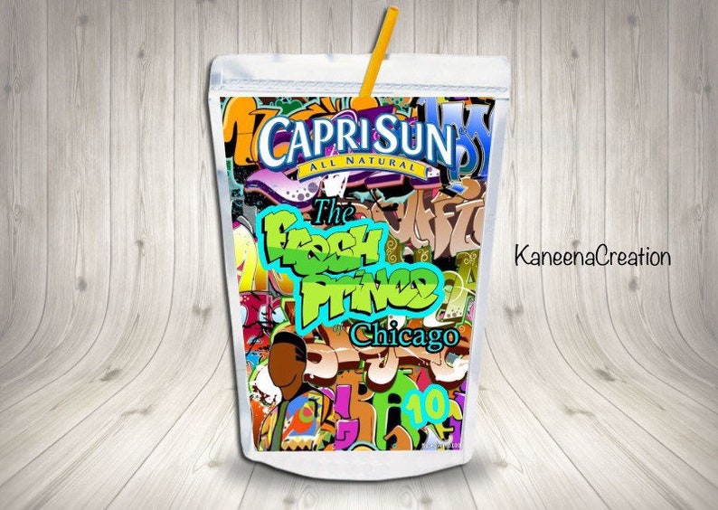 Fresh prince caprisunFresh prince party favors90sCustom party favorsBirthday
