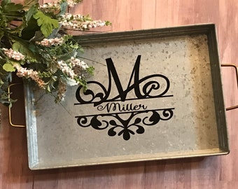 personalized serving tray etsy