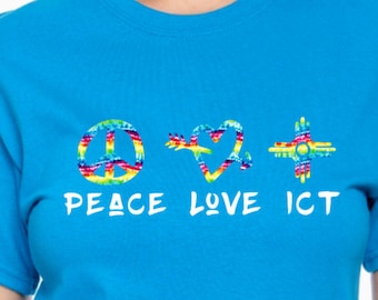 Peace Love ICT T-Shirt Wichita Kansas
