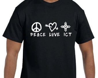 Peace Love ICT T-Shirt Wichita Kansas