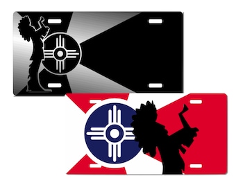 Wichita Flag with Keeper Printed Vehicle Tags