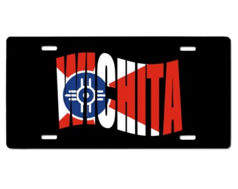 Wichita Wave City Flag Printed Vehicle License Plate