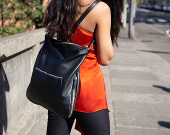 3 in 1 Leather Backpack & Tote